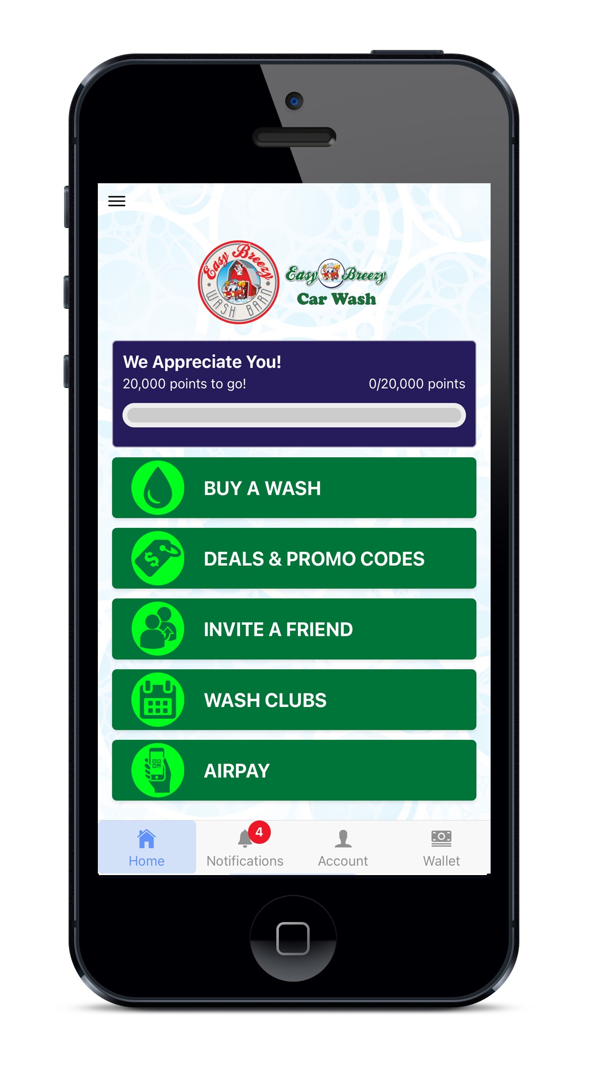 Easy Breezy Car Wash mobile app
