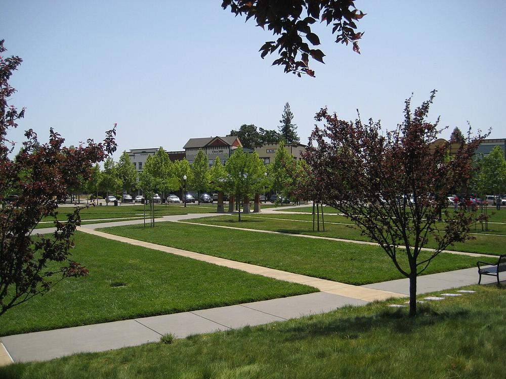 Windsor Town Green in Windsor, California, the heart of the town